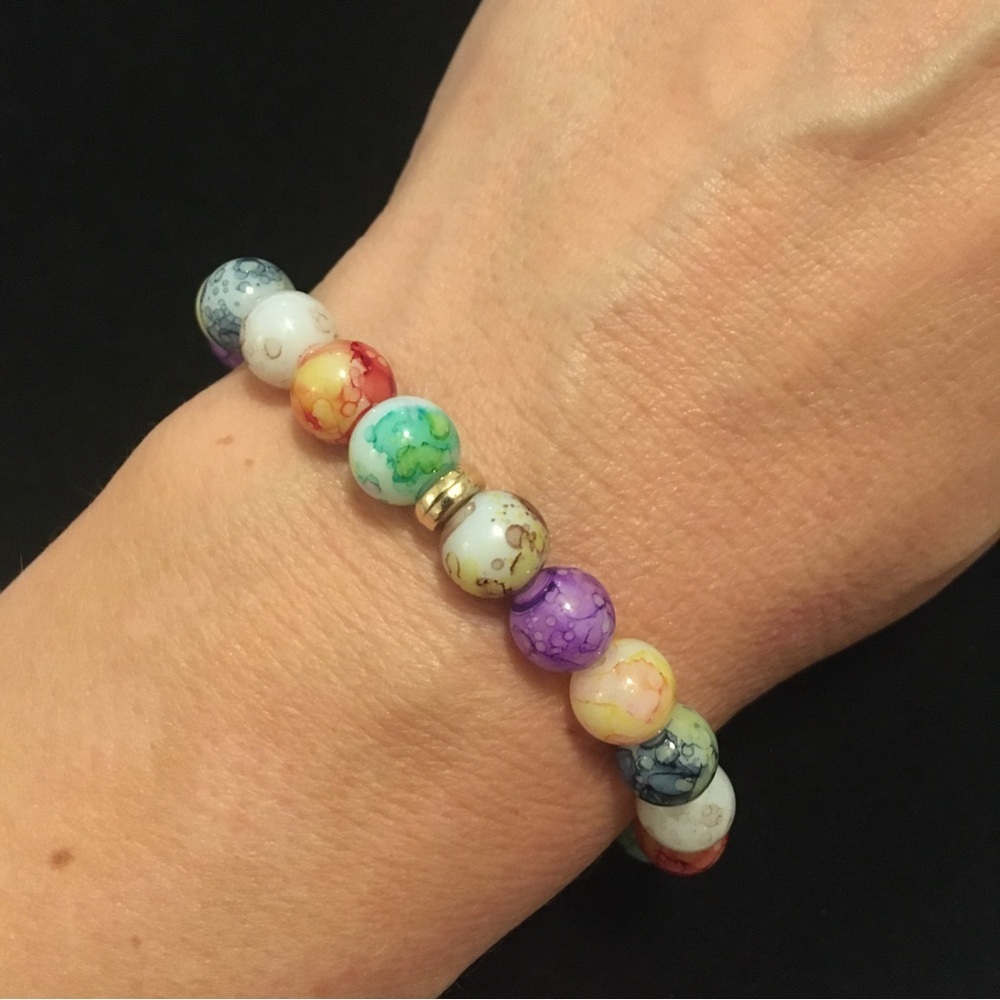 Healing Volcanic Stone Yoga Energy Beads Bracelet